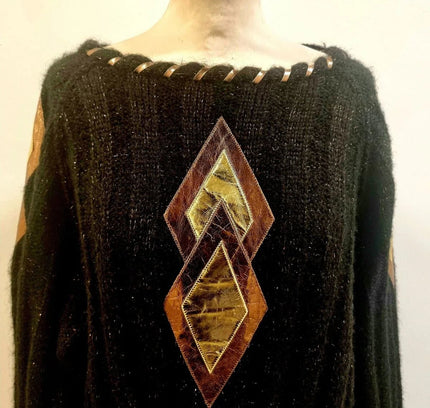 Vintage 80s Glitter Linea H "Made in Italy " Sweater Jumper - Yatva