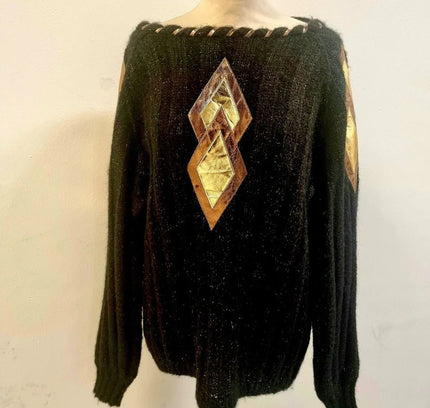 Vintage 80s Glitter Linea H "Made in Italy " Sweater Jumper - Yatva