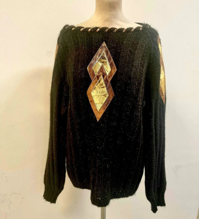 Vintage 80s Glitter Linea H "Made in Italy " Sweater Jumper - Yatva