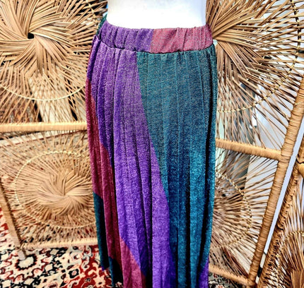 Vintage 80's Glitter Pleated Skirt - Yatva