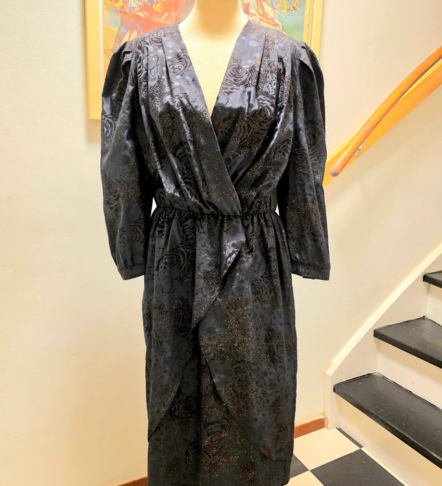 Vintage 80's Golden Gate Glitter Dress Jurk - Yatva