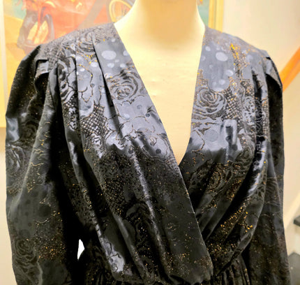Vintage 80's Golden Gate Glitter Dress Jurk - Yatva