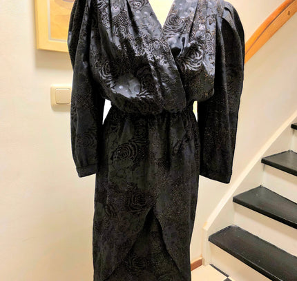 Vintage 80's Golden Gate Glitter Dress Jurk - Yatva