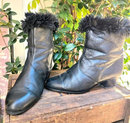 Vintage 80's Heeled Boots - Yatva