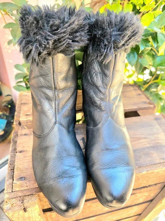 Vintage 80's Heeled Boots - Yatva