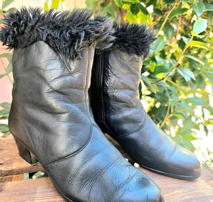 Vintage 80's Heeled Boots - Yatva