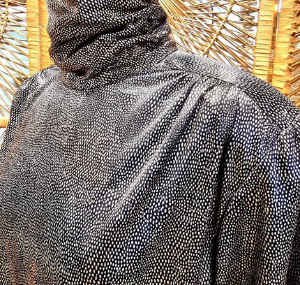 Vintage 80's High Neck Disco Blouse - Yatva