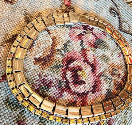 Vintage 80s Interlocking Necklace - Yatva
