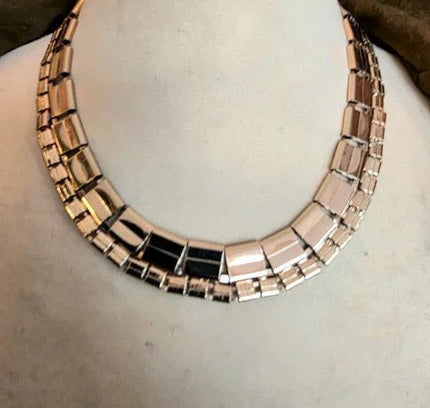 Vintage 80s Interlocking Necklace - Yatva