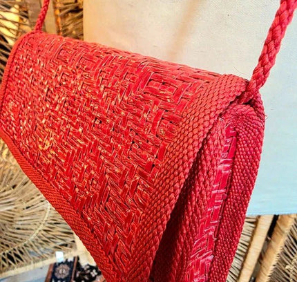 Vintage 80's Italian Straw Crossbody - Yatva