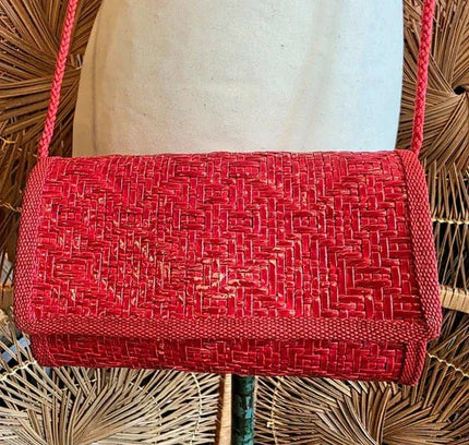 Vintage 80's Italian Straw Crossbody - Yatva