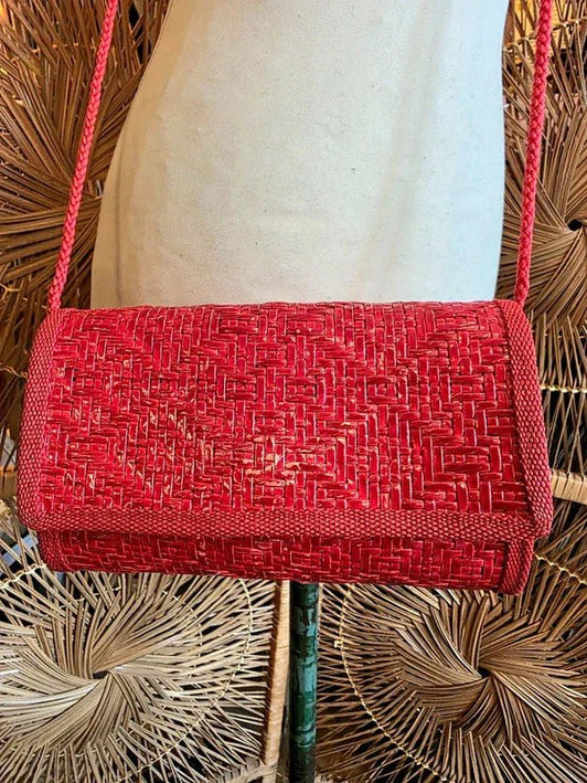 Vintage 80's Italian Straw Crossbody - Yatva