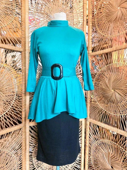 Vintage 80´s J.B Xpress peplum Dress - Yatva