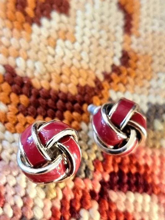 Vintage 80's Knot Earrings - Yatva