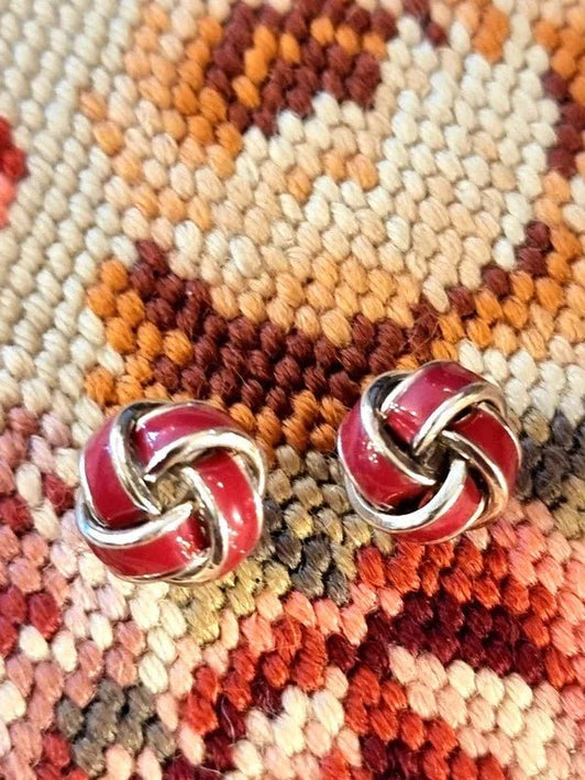 Vintage 80's Knot Earrings - Yatva