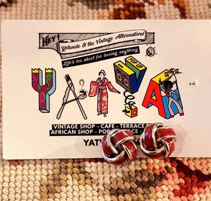Vintage 80's Knot Earrings - Yatva