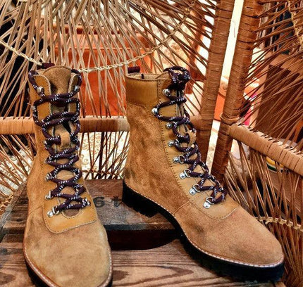 Vintage 80's Lace Up Boots - Yatva