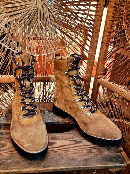Vintage 80's Lace Up Boots - Yatva
