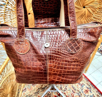 Vintage 80's Large Tote Shoulder Bag - Yatva