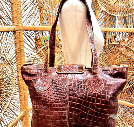 Vintage 80's Large Tote Shoulder Bag - Yatva