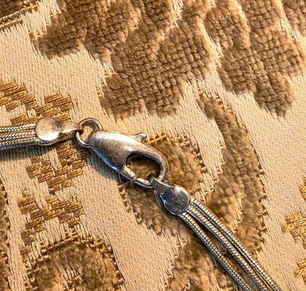 Vintage 80's Layered Silver Necklace - Yatva
