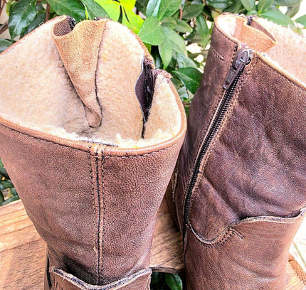Vintage 80's Leather Ankle Boots - Yatva