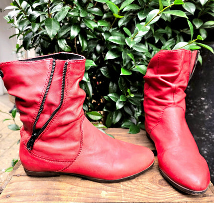 Vintage 80's Leather Ankle Boots - Yatva