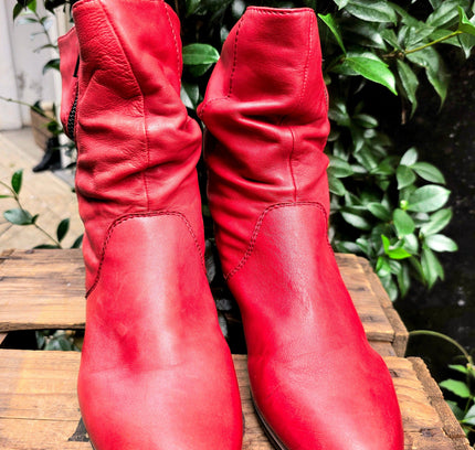 Vintage 80's Leather Ankle Boots - Yatva