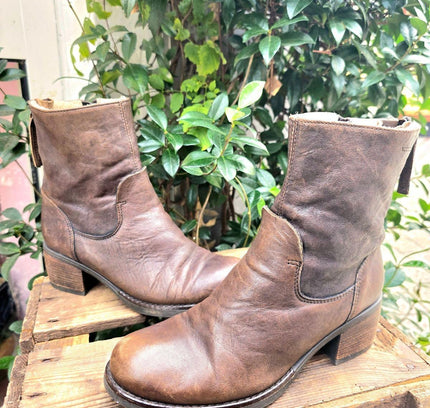 Vintage 80's Leather Ankle Boots - Yatva
