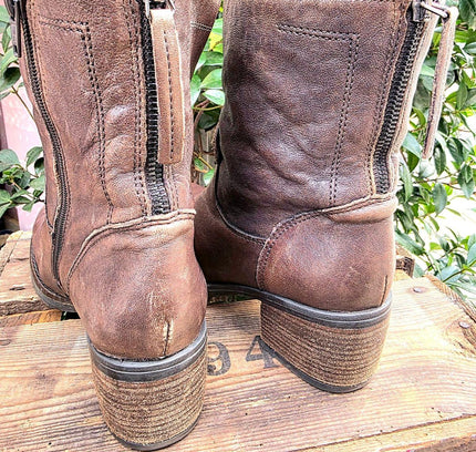 Vintage 80's Leather Ankle Boots - Yatva