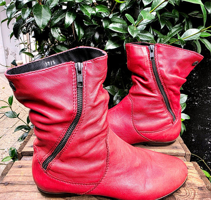 Vintage 80's Leather Ankle Boots - Yatva