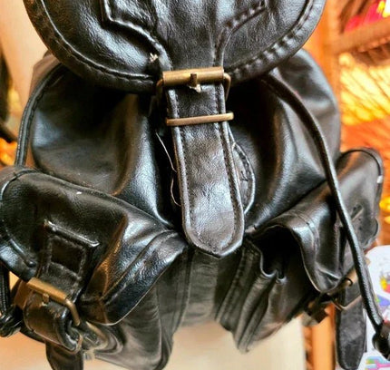 Vintage 80's Leather Backpack - Yatva