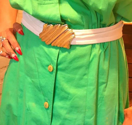 Vintage 80's Leather Belt - Yatva