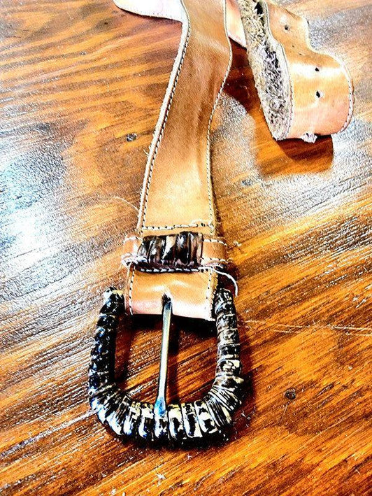 Vintage 80's Leather Belt - Yatva