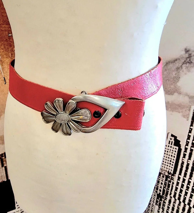 Vintage 80s Leather Belt - Yatva