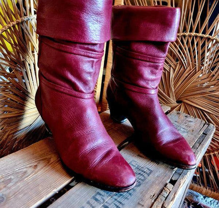 Vintage 80s Leather Boots - Yatva