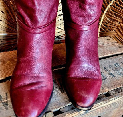 Vintage 80s Leather Boots - Yatva