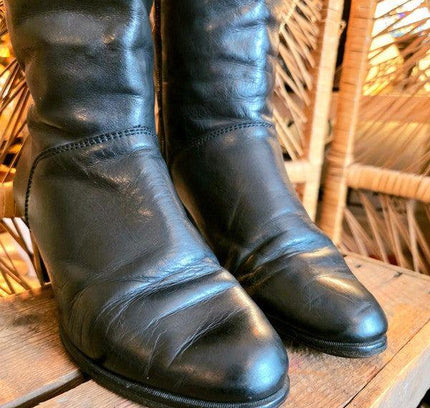 Vintage 80's Leather Boots - Yatva