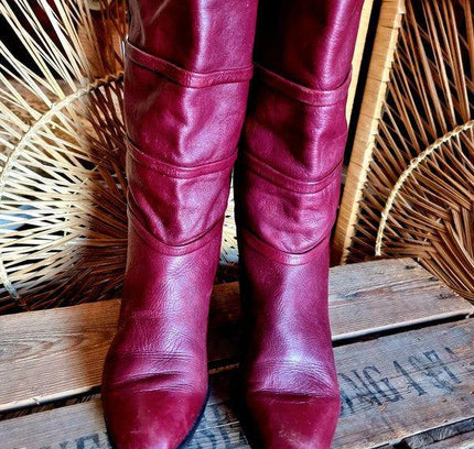 Vintage 80s Leather Boots - Yatva