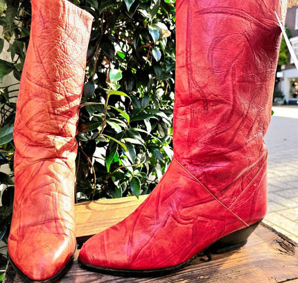 Vintage 80's Leather Boots - Yatva