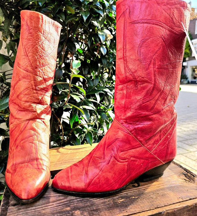Vintage 80's Leather Boots - Yatva