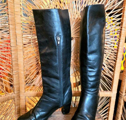 Vintage 80's Leather Boots - Yatva