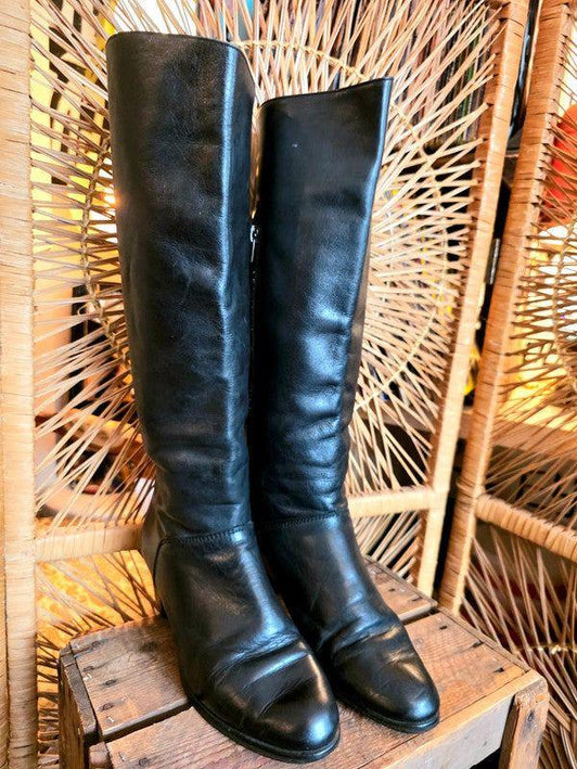 Vintage 80's Leather Boots - Yatva