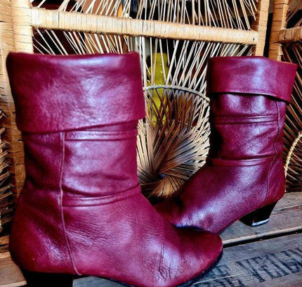Vintage 80s Leather Boots - Yatva