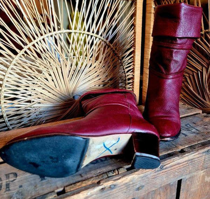 Vintage 80s Leather Boots - Yatva