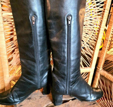 Vintage 80's Leather Boots - Yatva