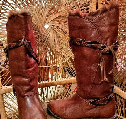 Vintage 80s Leather Boots by Salgo - Yatva