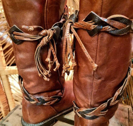Vintage 80s Leather Boots by Salgo - Yatva
