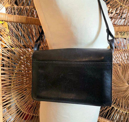 Vintage 80's Leather Envelope Shoulder Bag - Yatva