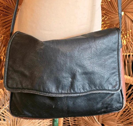 Vintage 80's Leather Handbag - Yatva